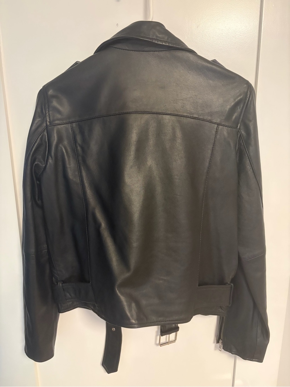 NWOT Quince 100% Top-Grain Leather Motorcycle Jacket Black - Size M - Picture 6 of 11